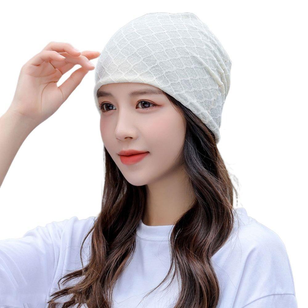 Шапка-бини в стиле хип-поп, шарф, дышащая вязаная шапка, сетчатая кепка от солнца для женщин