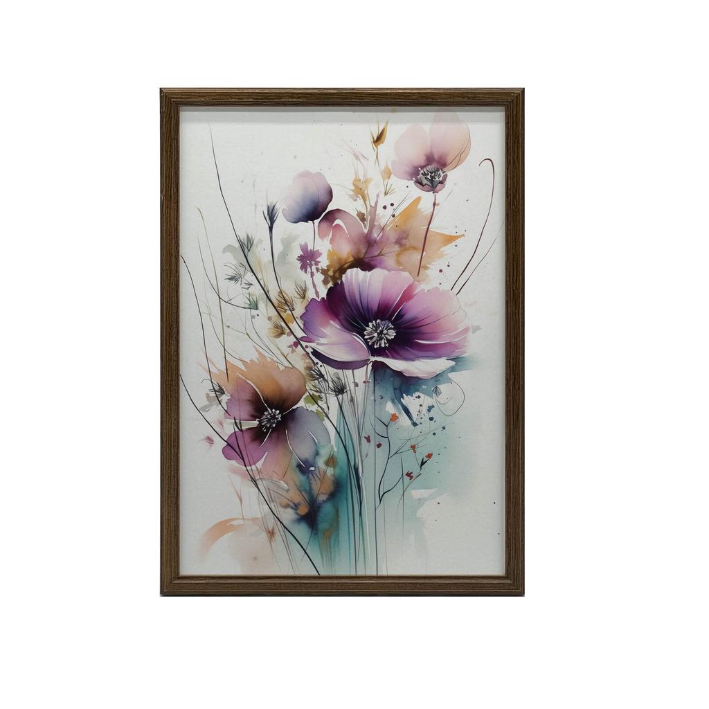Field Bouquet Field Bouquet, 40X50 Cm, Gold Aluminum Frame, 230 Gsm Matte Paper