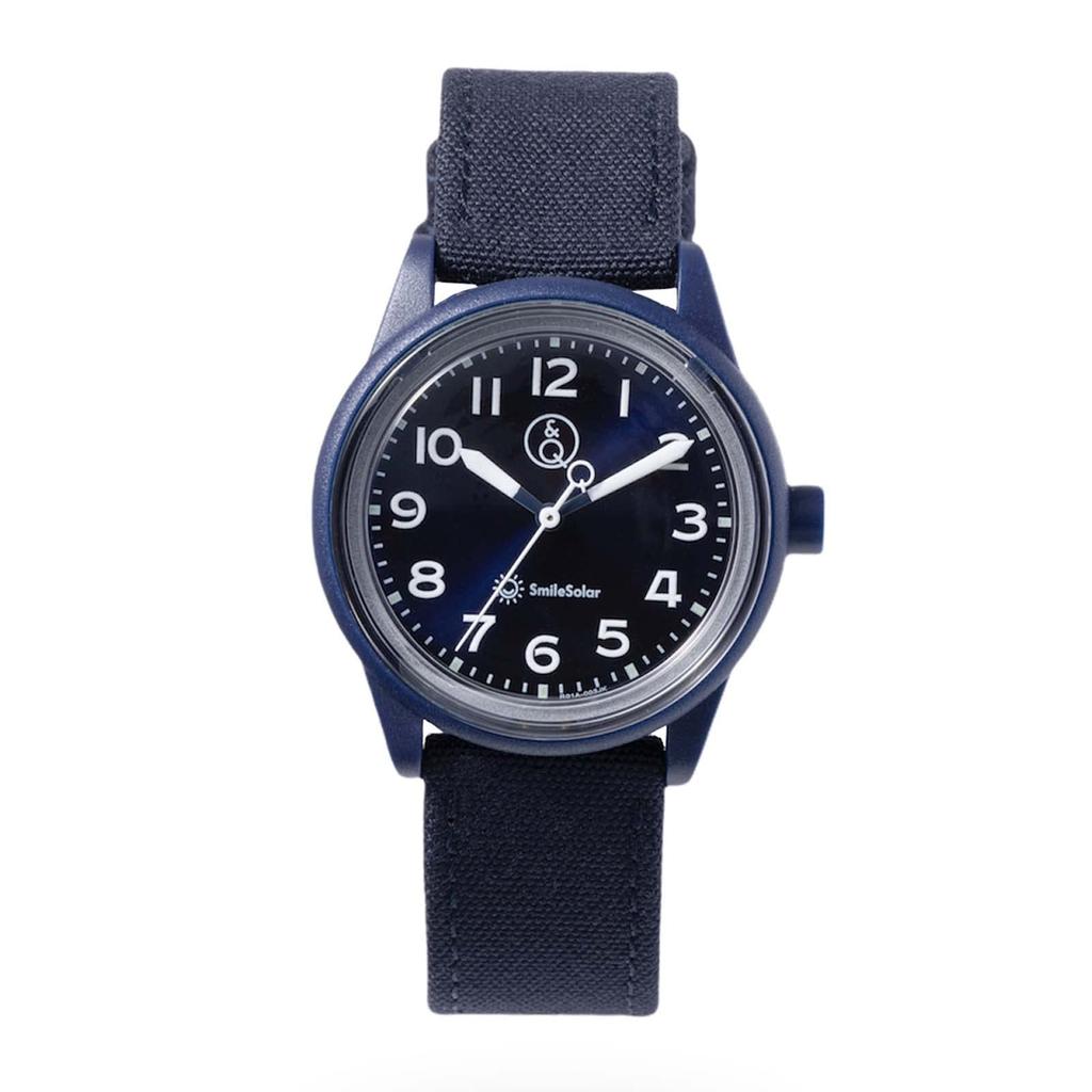 SmileSolar Smile Аналоговые Водонепроницаемые Часы Синие Q&Q (Q&Q Solar) Женские R01A-003JK на солнечной батарее