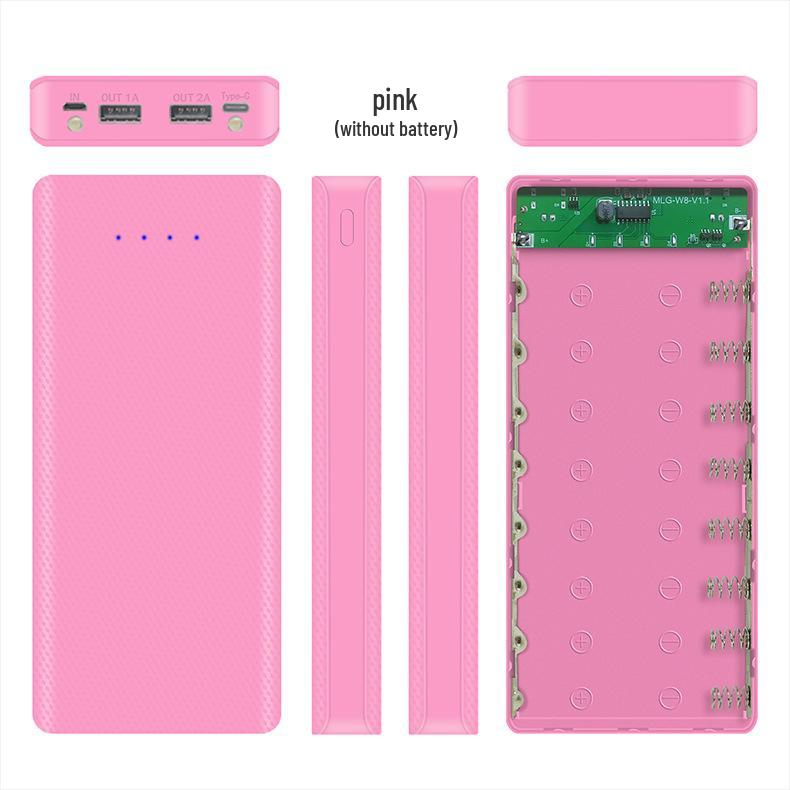 Зарядное устройство Type-C на 8 слотов для аккумуляторов 18650 и DIY корпус для Power Bank