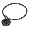 Bathroom Towel Ring Brass Wall Mounted Antique Towel Holder Toilet Towel Rack Black Twisted Pattern