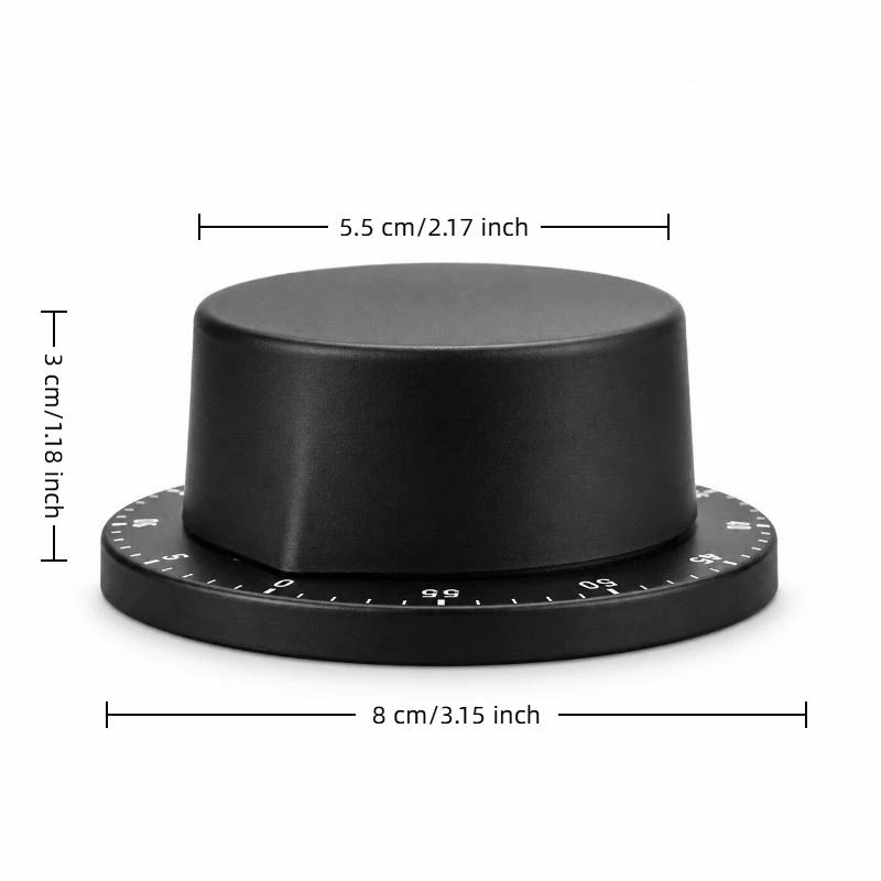 1Pcs Magnetic Kitchen Timer Stainless Steel Timer Mechanical Alarm Clock Baking Reminder For Learning Time Management