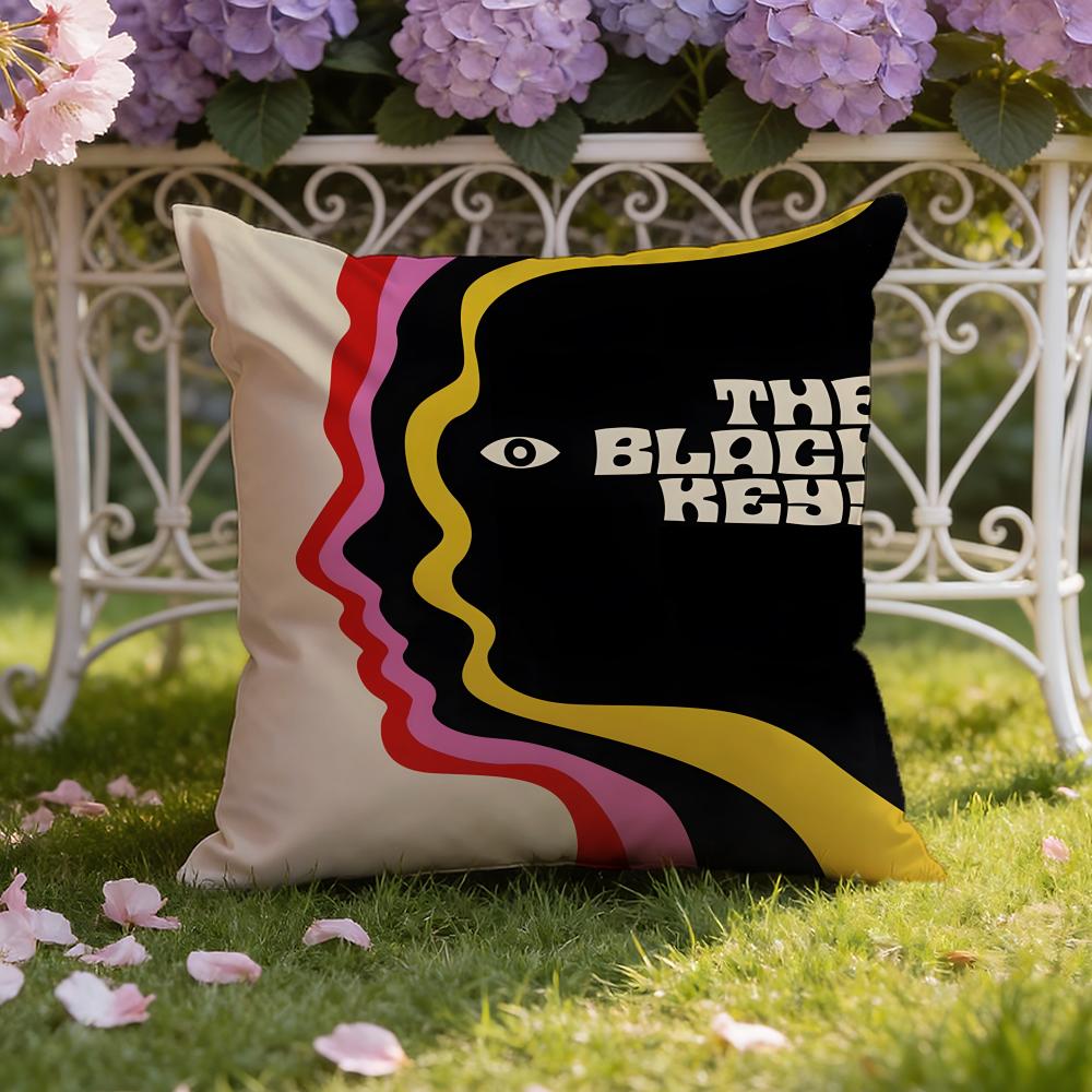 Подушка с принтом группы The Black Keys Чехол для подушки для дома и автомобиля: Двусторонняя конструкция для максимального комфорта