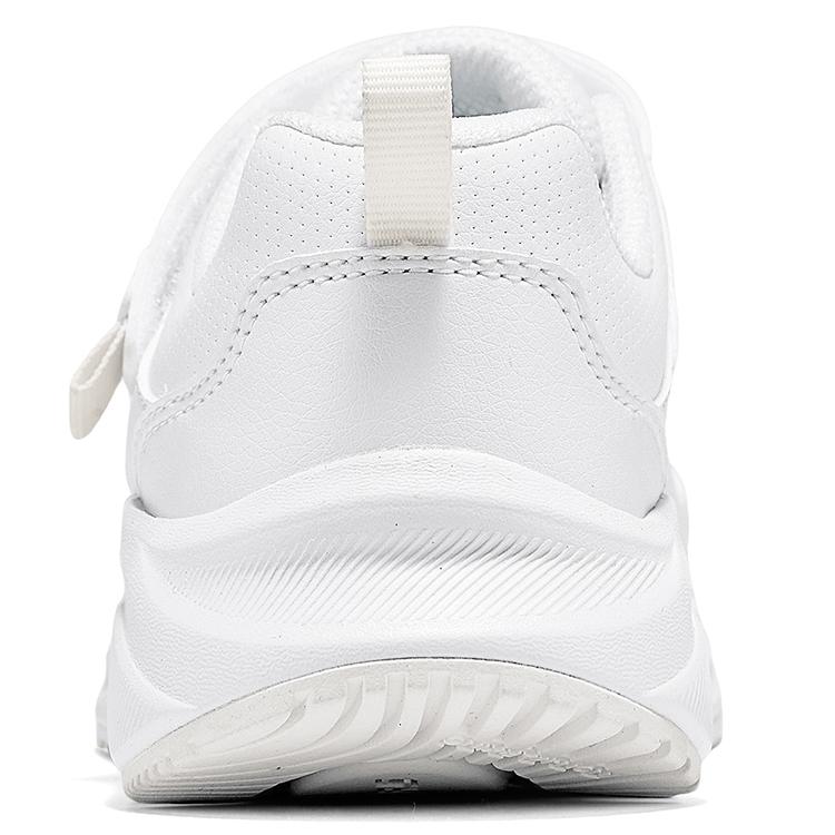 Skechers Девочки Синтетическая кожа Липучки Легкие Универсальные Классические Спортивные Туфли Амортизирующие Удобные Школьные Кроссовки 302644L-WHT