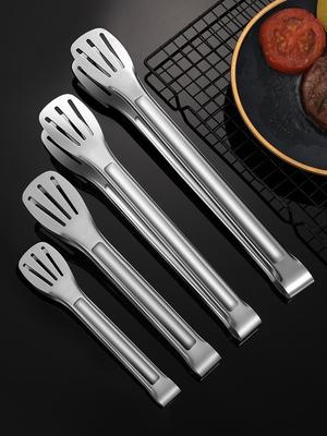 Щипцы для еды из нержавеющей стали Щипцы для барбекю Мясной салат Стейк Зажим для сервировки еды Пинцет Длинные щипцы для приготовления барбекю Кухонная утварь