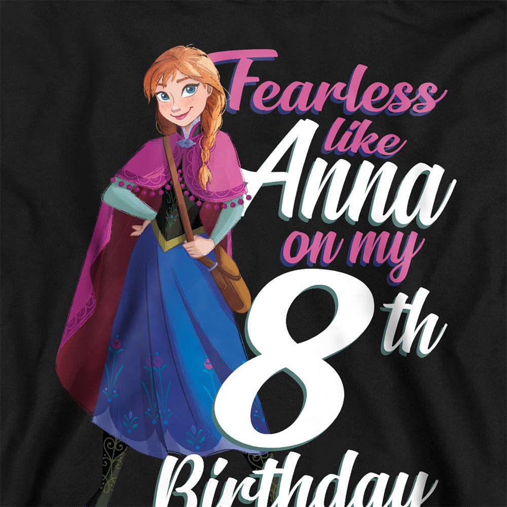 Frozen Childrens/Kids Fearless Like Anna Heather 8th Birthday Pullover Hoodie