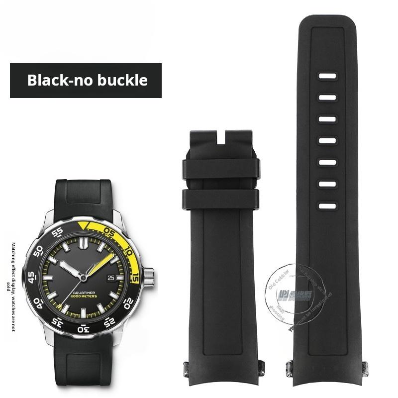 22 мм изогнутый конец быстросъемный ремешок для часов IWC Marine Timepiece AQUATIMER IW356802 IW376705 356810 376705 резиновый ремешок Браслет