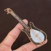 Подвеска для гитары из натурального радужного лунного камня, медная проволока, 4,53 дюйма, M9f21
