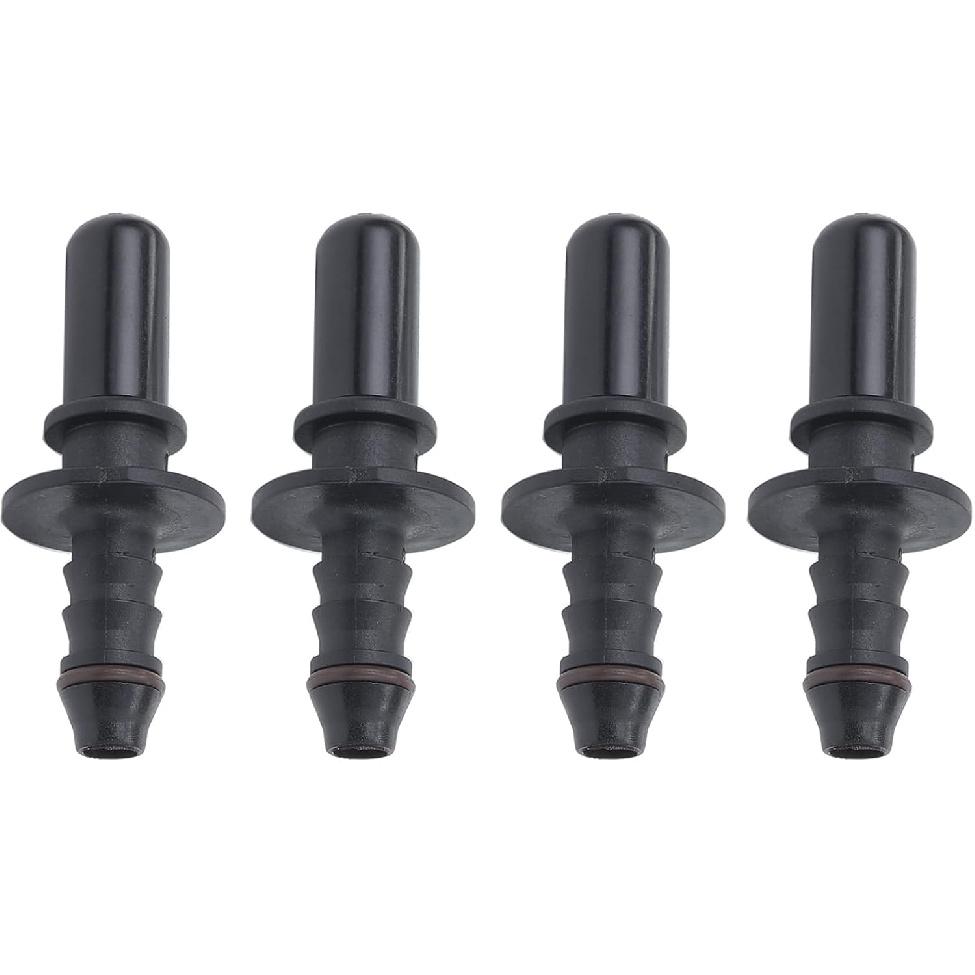 AC PERFORMANCE Plastic Fuel Quick Connector Male 3/8" Tube to 3/8" Male Barb, Pack of 4