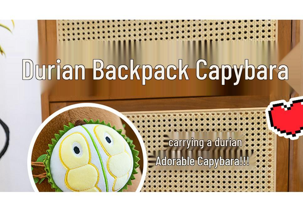 Креативная плюшевая игрушка-кукла Капибара в шапке из дуриана для фестивалей