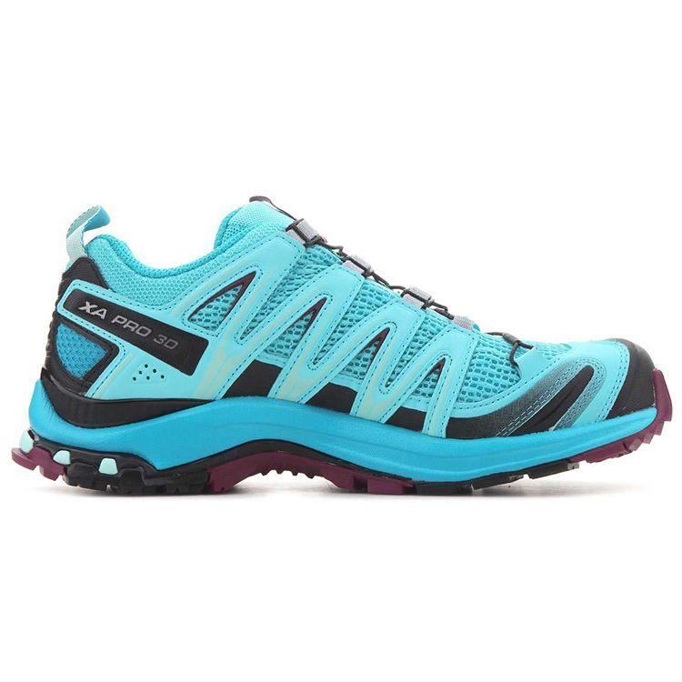 SALOMON XA Pro 3D V9 Fabric Durable Breathable Low-Top Hiking Shoes Women Hiking Shoes Blue 400896