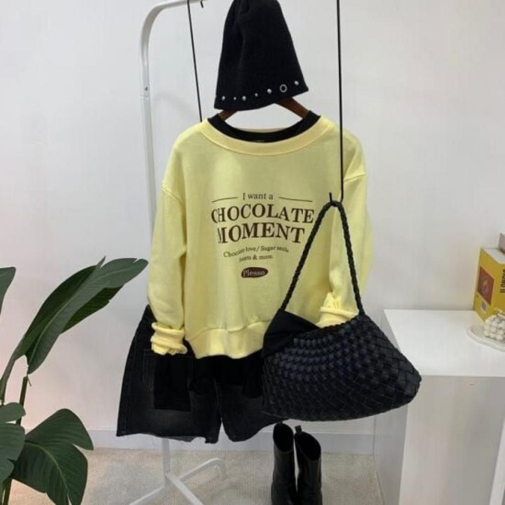 C S In The Room Semi Crop Long Sleeve SweatShirt 3Color