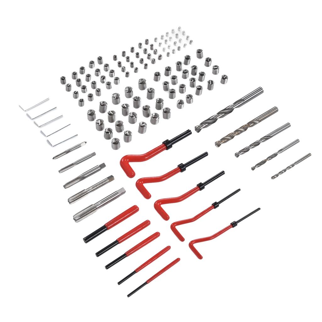 Набор для ремонта резьбы 125 шт. Инструмент для восстановления гаечный ключ спиральное сверло набор M5 M6 M8 M10 M12