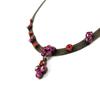 [J6989] - Designer Necklace 'Sissi' Red Pink