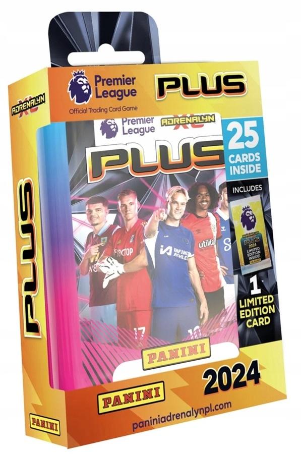 Panini premier league 2024 plus adrenalyn puszka saszetki 25 kart / limited