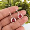 Pink Rubellite Gemstone Earrings Jewelry, Handmade Gorgeous Silver Earrings, 925 Sterling Silver Jewelry For Wedding Gift