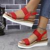 Fashion Women's Toe Wedge Summer Buckle Strap Gladiator Shoes Fashion Espadrilles Platform Sandalias Trend Anti-slip Wear Comfortable