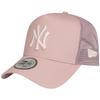 Casquette Trucker New Era - New York Yankees - Blanc Et Dirty Rose - Homme