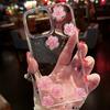 Милый розовый цветок 3D вишневый цвет блестки стразы чехол для телефона для iPhone 17 Pro Max Air 16 15 13 12 11 14 Plus прозрачная задняя крышка