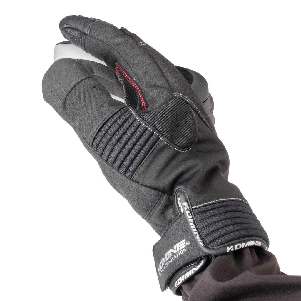 Мотоциклетные защитные зимние перчатки черные L 1279 водонепроницаемый холодозащитный эластичный материал для [Komine] GK-834 осень/зима/весна