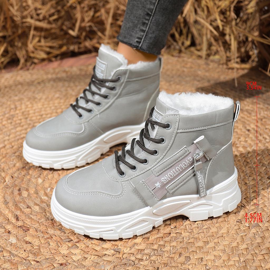 Модные ретро зимние сноубутсы для женщин, повседневные высокие ботинки, теплые женские кроссовки на платформе, ботильоны, Zapatillas De Mujer, новые ботинки
