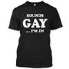Черная футболка унисекс Funny Sounds Gay I'm In Lgbt Pride