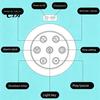 Customizable Sound Effect Player White Noise Sleep Machine, Portable Baby Night Light with 20 Soothing Ambient Machine Sounds, Timer Auto Off