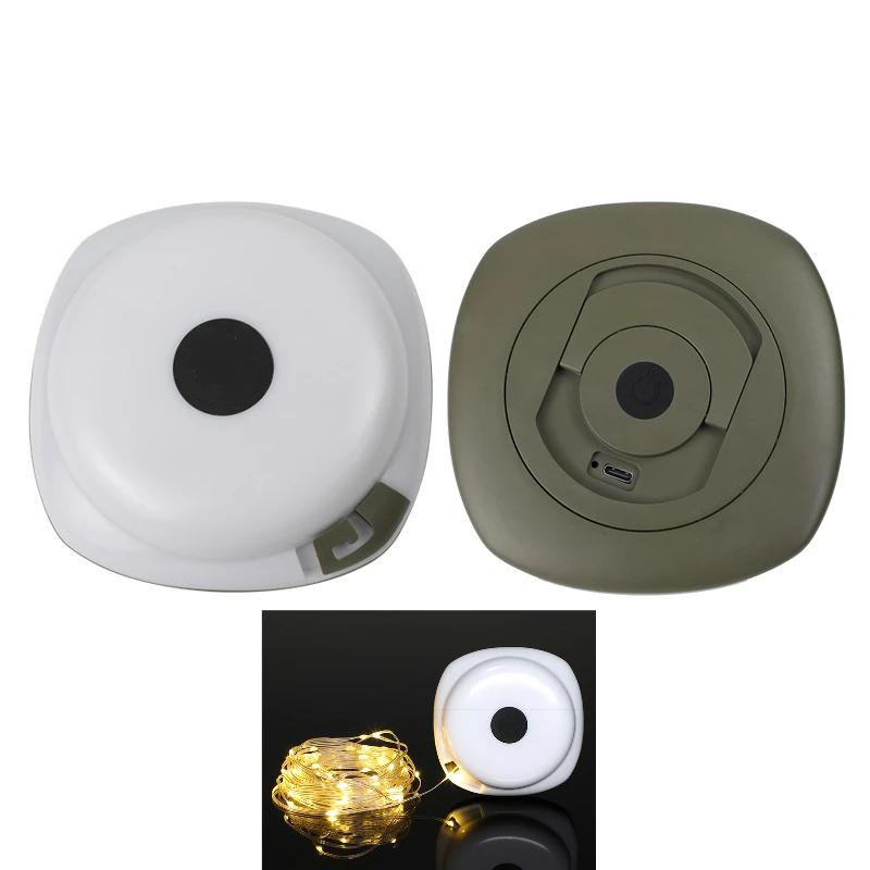 Светодиодная гирлянда, портативный кемпинговый фонарь, 2000 мАч, перезаряжаемый, 10 м, наружная атмосфера, палатка, свадьба, рождественский декор, полоса, лампа со звездами