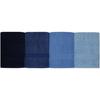 Ensemble de 4 serviettes de bain - 70 x 140 cm - Bleu