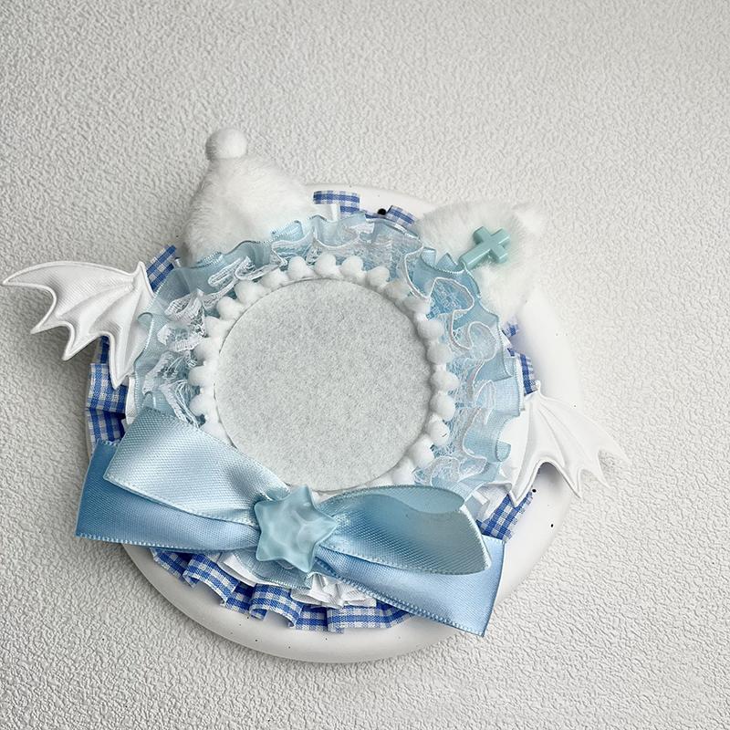 1PC Anime Badge Holder Goods Decoration Bag Accessories ACG Bow Tie Meow Badge Holder Handmade For 58-75mm