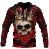 Men's Hoodies Devil Gothic Skull Fun Funny Leisure Pullover New Fashion Harajuku Street Jacket for Men and Women  Y2k