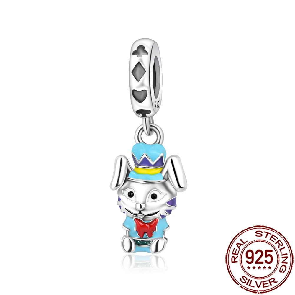 New Charms 925 Silver Cat Dog Flamingo Chameleon Axolotl Animal Beads Fit Bracelet Necklace Women DIY Jewelry