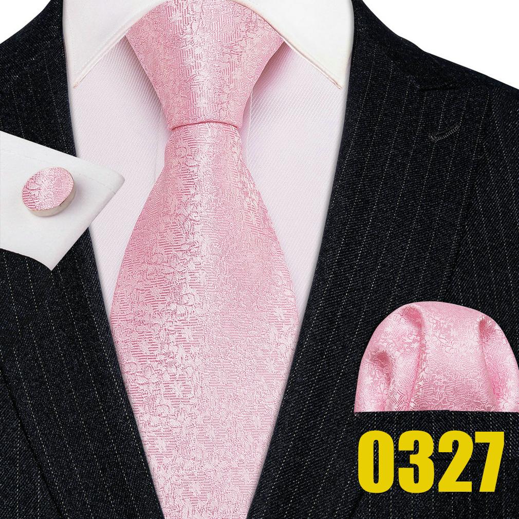 Barry.Wang Necktie Hankerchief Cufflinks Set Earth Yellow Paisley Jacquard Woven Wedding