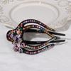 Crystal Hairpins Flexible Headwear Hollow Claws Heart  Flower Acrylic Rhinestone Hair Clip
