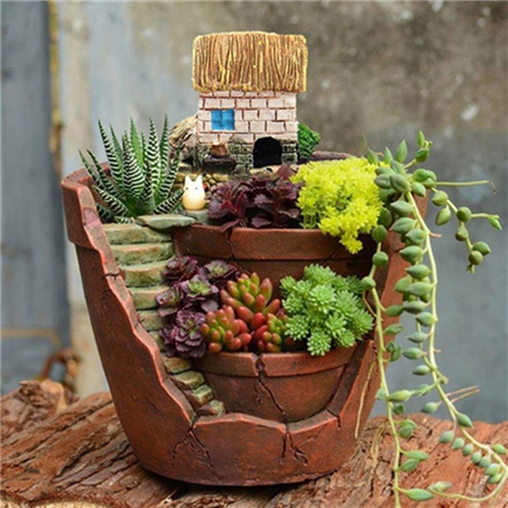 9X12cm Office Green Plants House Home Decor Succulent Flower Basket Planter Bonsai Pot Sky Garden