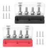 M8 4-Stud 300A Busbar (Red & Black Pair) Power Distribution Block