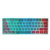 Игровая клавиатура USB 61 клавиша Контрастный цвет RGB подсветка Разделение клавиш Механическая проводная клавиатура для офиса и игр