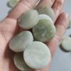Натуральный нефрит Сюянь Круглый срез Обработка Серпентинитовая порода Серпентинит Резка Поделки Украшение для дома Камень DIY Изготовление