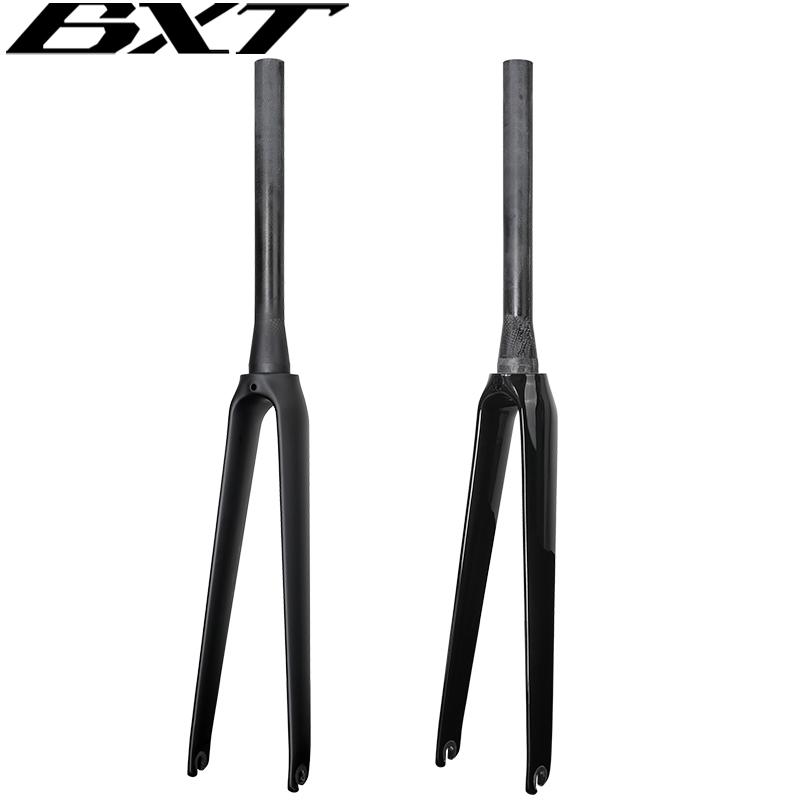 BXT Full Carbon Road Bike Fork,700C V Brake Fork, QR 100x9mm, Tapered Tube 39.8mm, fit BXT-045 Track frame