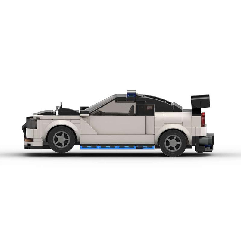 -176495 Строительный Блок Совместимый Креативный R34 Gtr Полицейская Машина Сборка Спортивная Машина Гонки Подарок Мелкие Детали