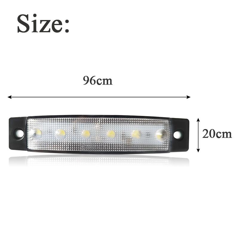 10pcs Marine Boat Waterproof 12V 24V 6 LED Lamp Cabin Deck Courtesy Light Stern Transom Lights Blue For Small Boat Sailboat