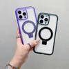 For iPhone 16 Pro Case Compatible with MagSafe Kickstand Clear TPU PC Phone Back Cover