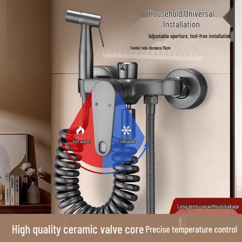 Латунный настенный душевой набор в немецком стиле с ручным душем