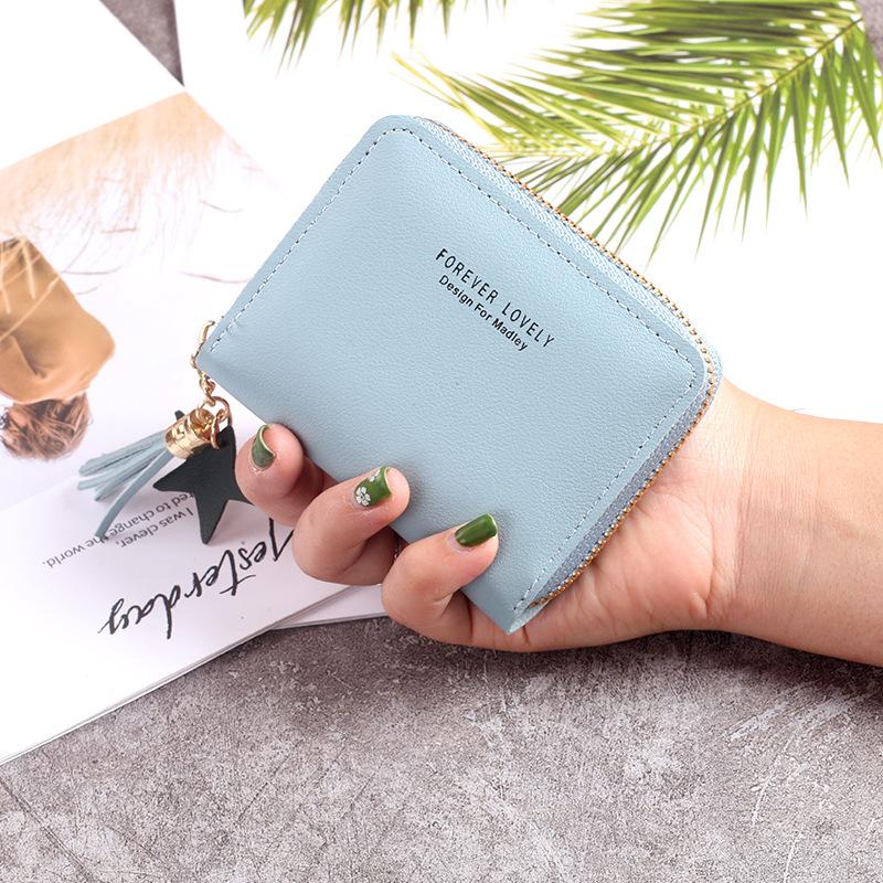Korean version of mini wallet ladies short zipper cute coin purse students short Su Liu female wallet