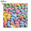 50Pcs Colorful Mini Easter Egg DIY Crafts Projects Home Decoration Small Spotted Simulated Pigeon Egg Ornament Kit Festival Gift