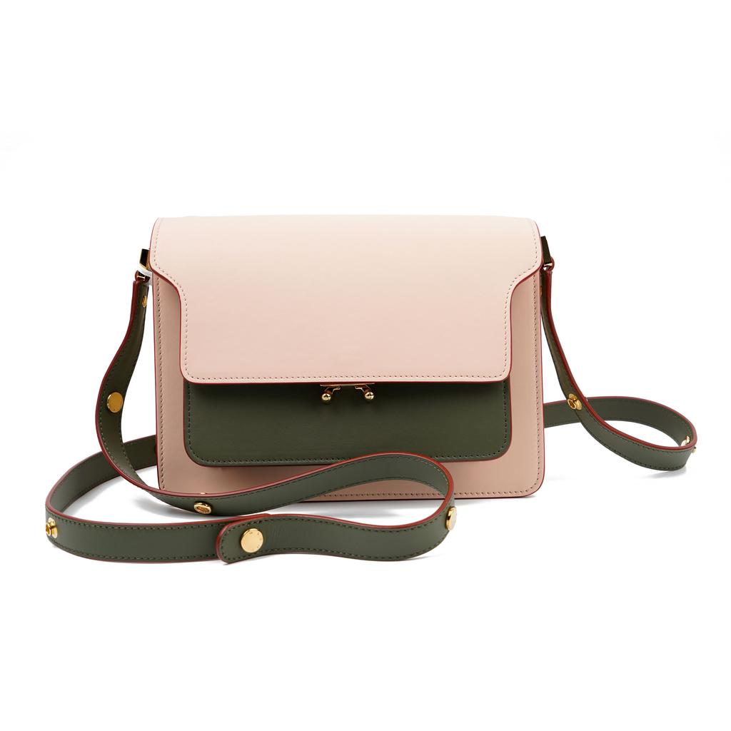 Marni Trunk Series Accordion Bag Leather Shoulder Bag Color Block Women bags SBMPN09U47-LV589-Z287T