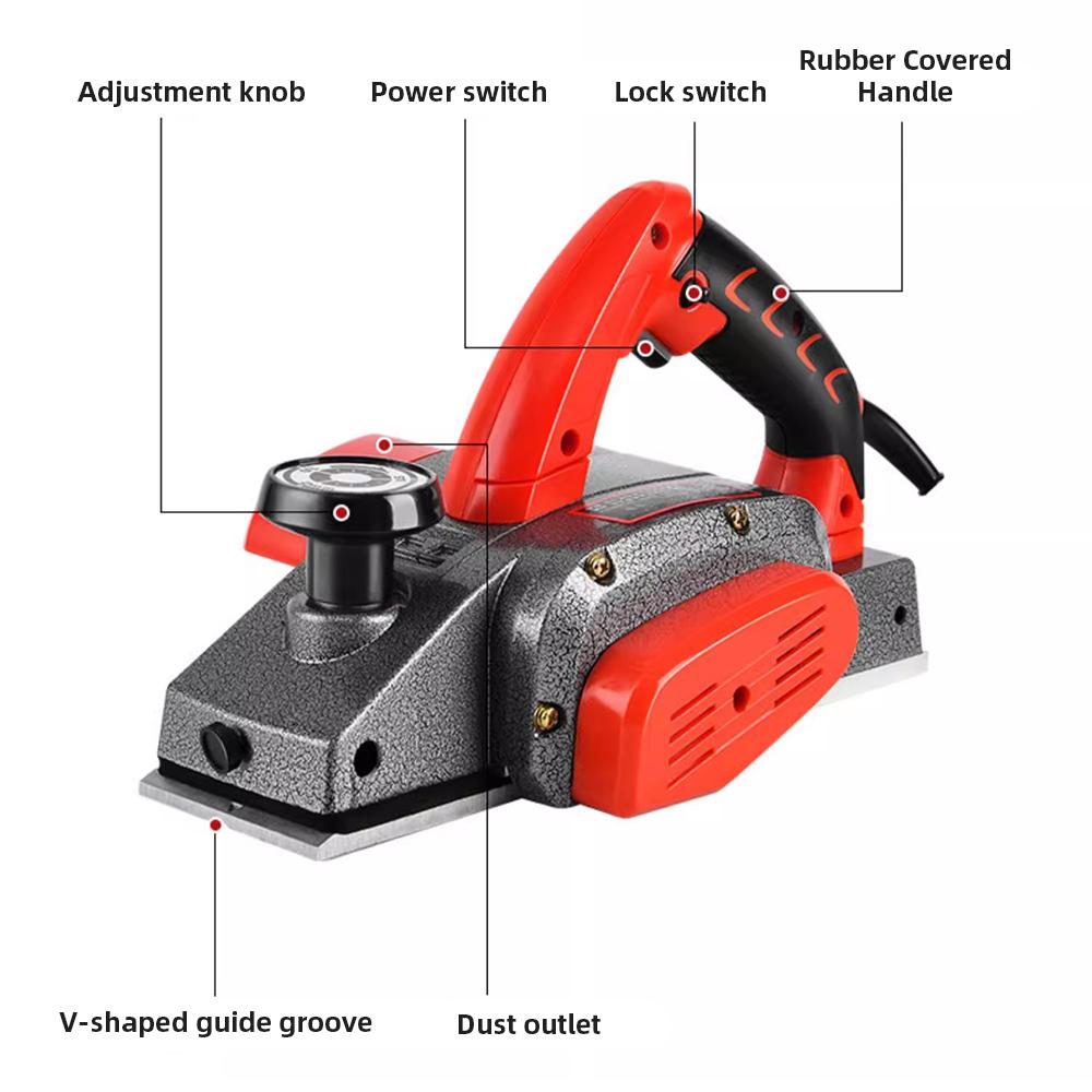 Ручной электрический рубанок Многофункциональный электрический рубанок Портативный настольный деревообрабатывающий рубанок Инструменты Пресс Рубанок Строгальная пластина