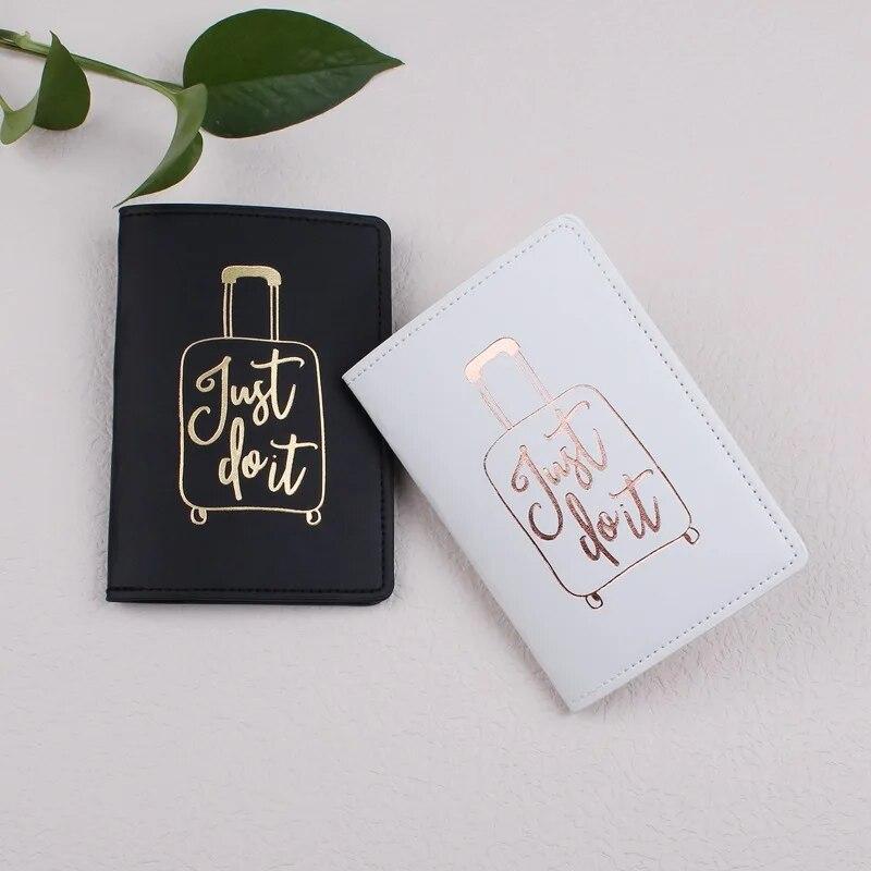 Новый простой черный, белый цвет из искусственной кожи Обложка для паспорта Обложка для паспорта Мужчины Женщины Дорожный держатель для документов Держатель для удостоверения личности дорожные принадлежности