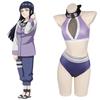 Hyuga Hinata Naruto Cosplay Costume Swimwear Comiccon Halloween Party Up Dress