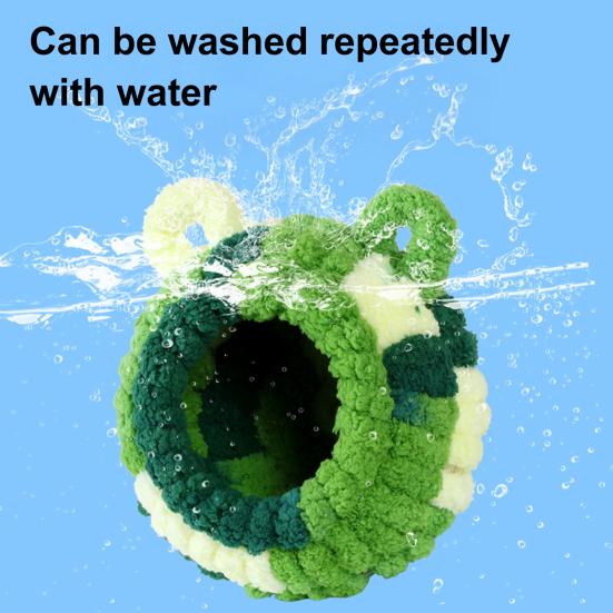 Winter Birds Nest Fluffy Parrot House Cute Flannel Cave Birdhouse with Ears Warm Parakeet Nest for Birdcage Budgerigars Cockatiel